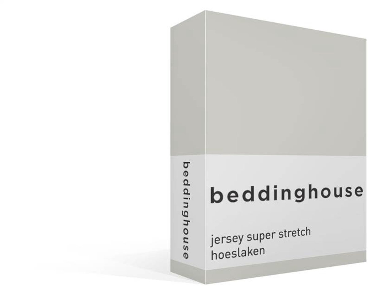 Beddinghouse jersey super stretch hoeslaken - 200x200/220 cm - Extra breed - Off-White