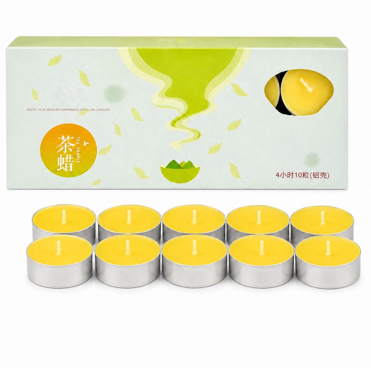 Solidchoice - Set van 10 Citronellakaarsen voor Buiten
