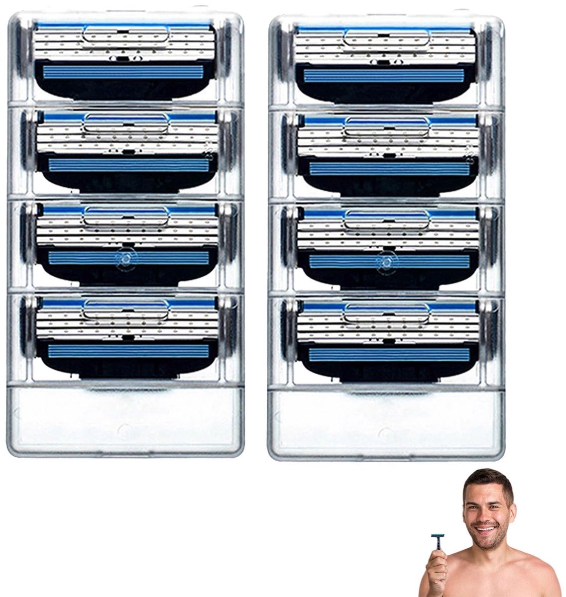 Solidchoice - 8 Stuks Reservemessen voor Scheerapparaat Heren