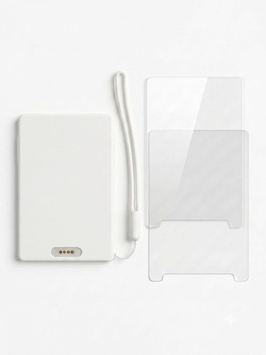 Solidchoice - Siliconen Beschermhoes met 2 Displaybeschermfolies voor Smartphone - Wit