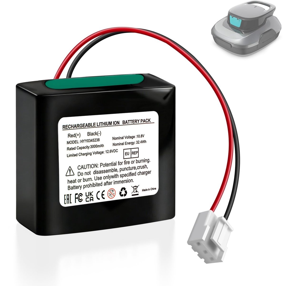 Solidchoice - Reserve Lithium-Ion Accu voor Draadloze Zwembadreiniger