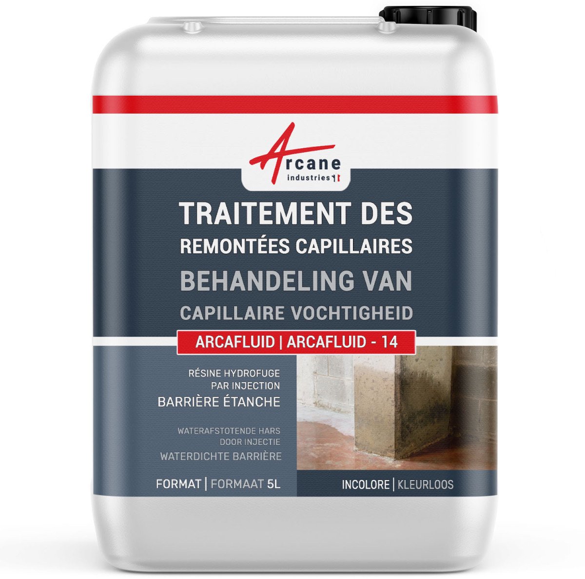 Waterdichte barrière, injectieproduct voor vochtige muren: ARCAFLUID - 14