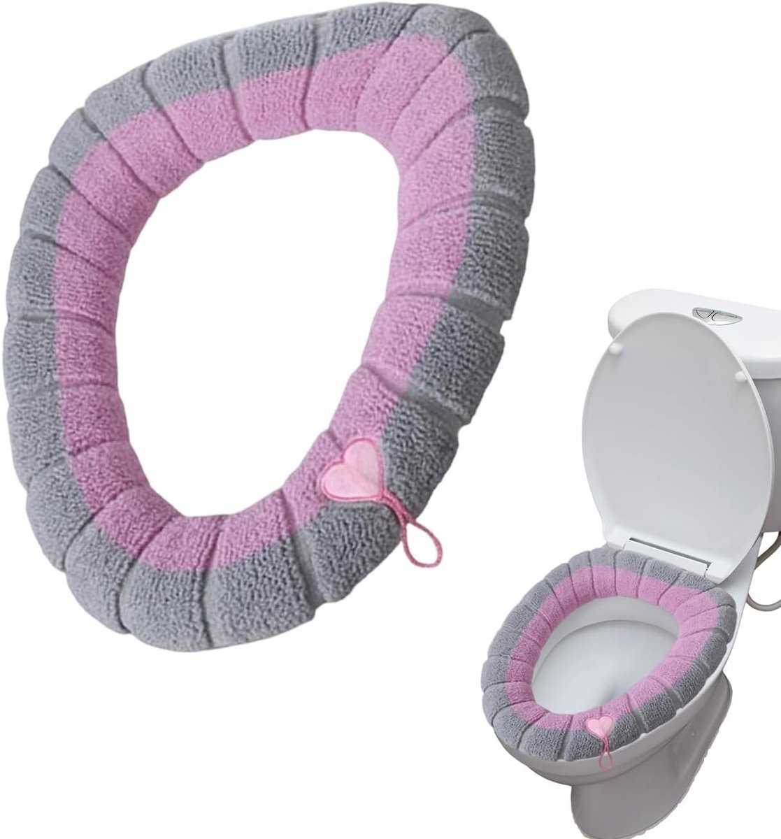 Zacht Toiletbril - Dikkere Badkameraccessoires met Opstaphendel - Verwarmd Toiletkussen, Voor Binnengebruik in Huis en Badkamer - WC Bril Cover