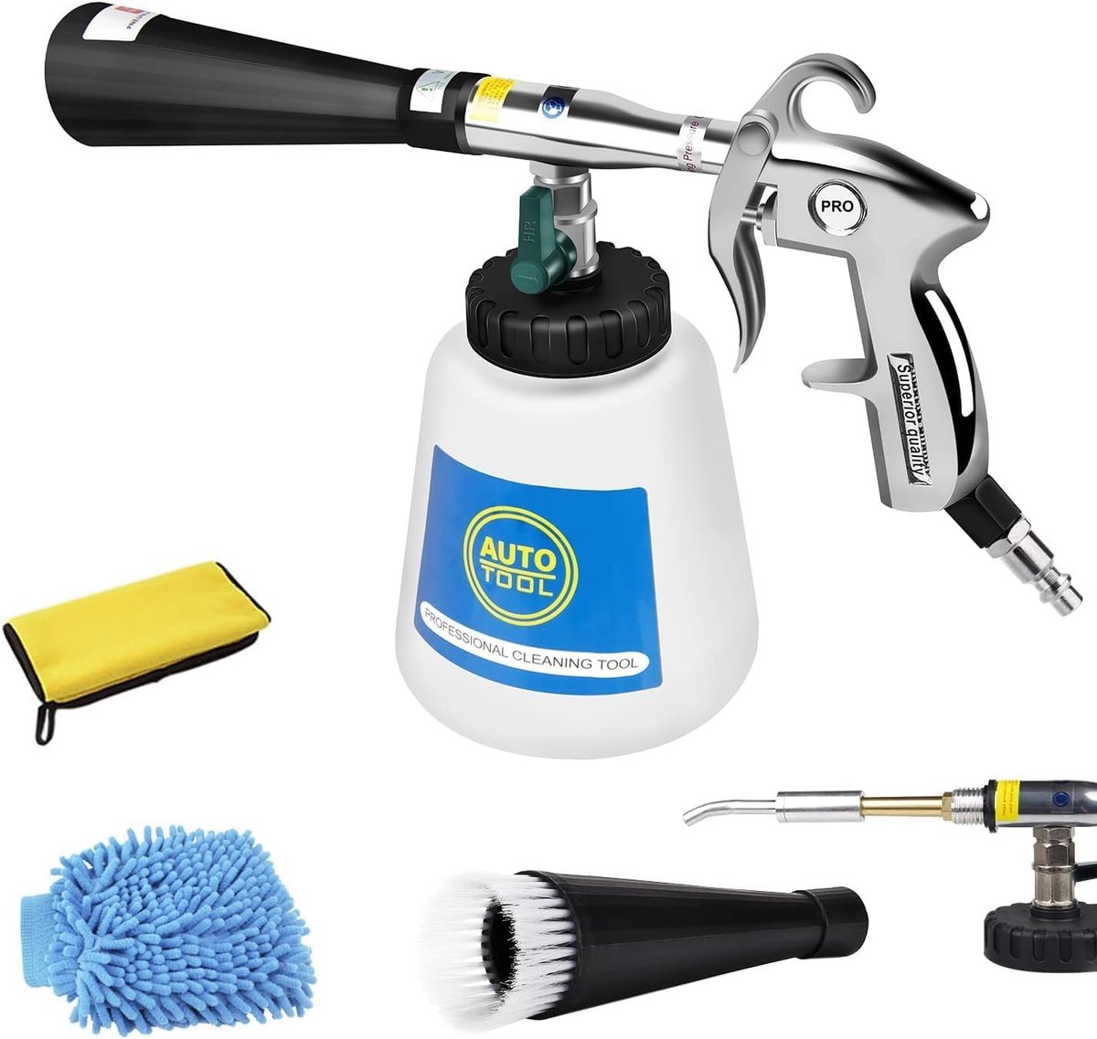 Car Cleaning Gun voor Binnengebruik - Hogedruk Reinigingspistool 60L 6-9.2 Bar, Perfect voor Auto, Vloeren en Meubels