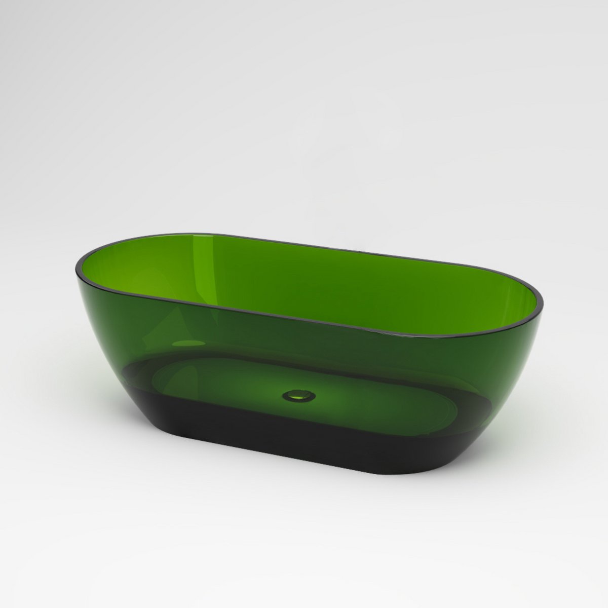 Sanitado Rainbow Luxe Transparant Bad 170x78cm Groen