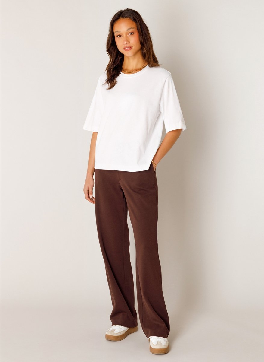 BASE LEVEL Noa Jersey Shirts - White - maat 44