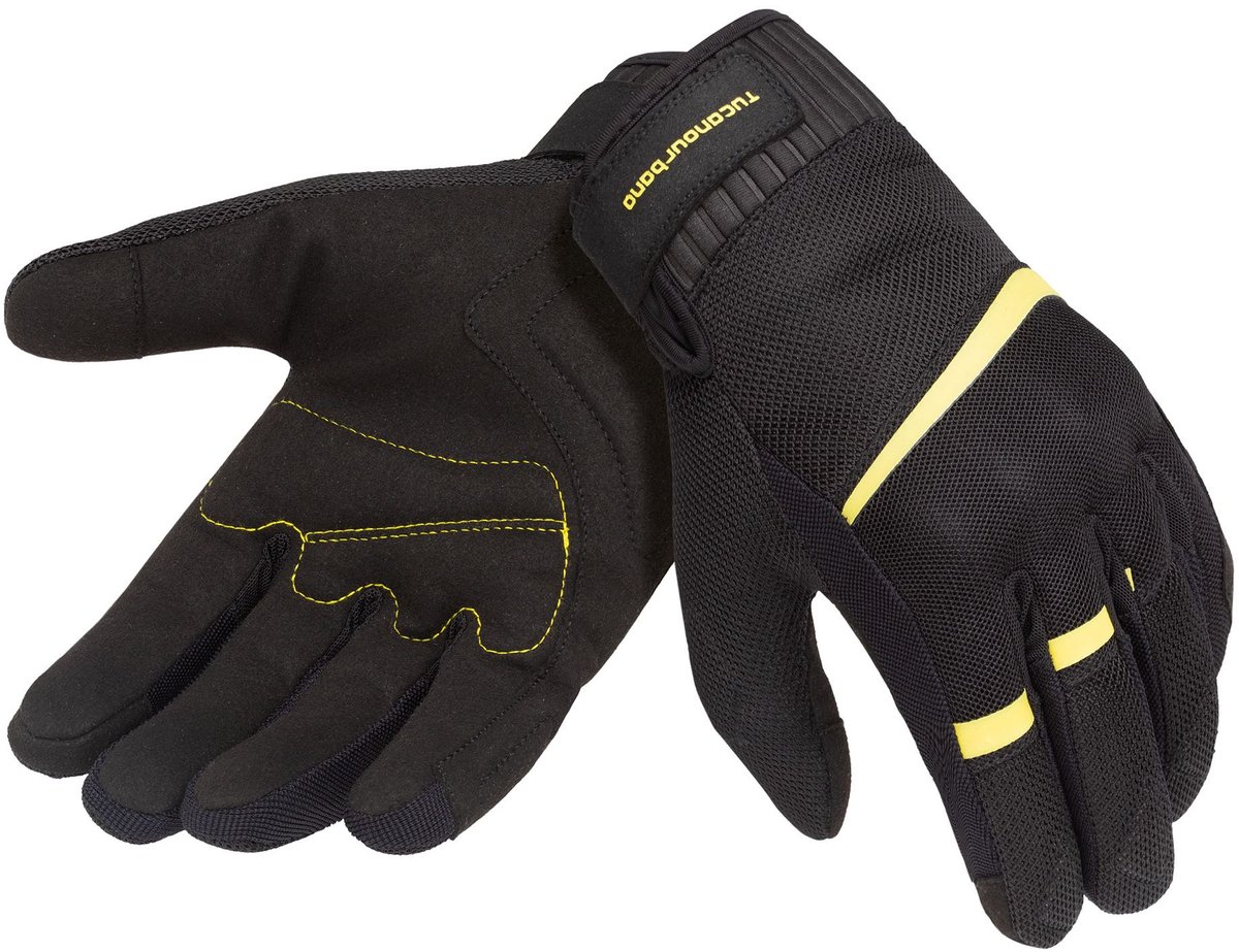 MOTOBLOUZ Motor Handschoenen PENNA MESH Mannen M Zomer Zwart/Geel CE-gekeurd