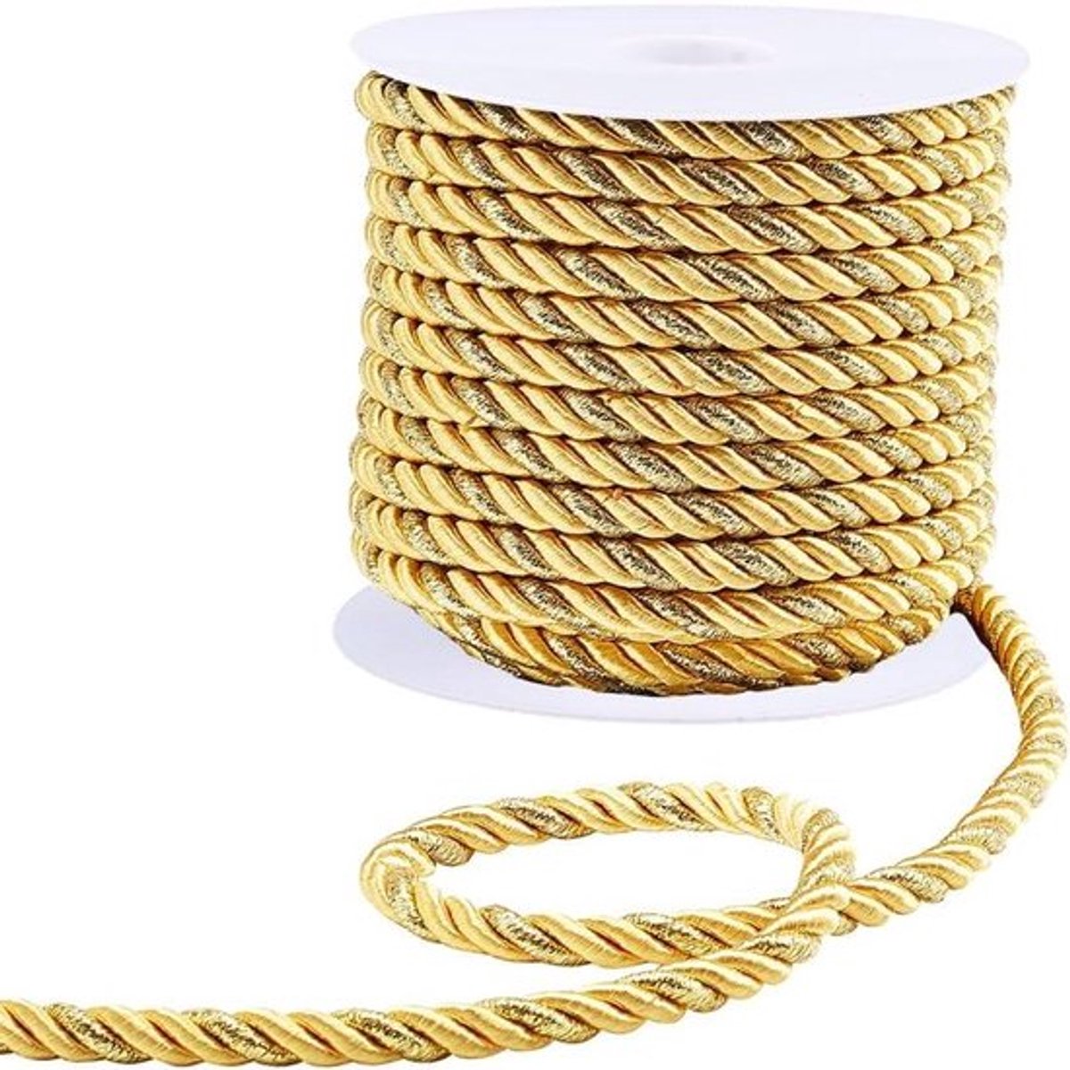 Gevlochten Zijde Touw - Twine-koord - Decoratieve Touw - Effen - Gedraaide Koorden - 20 Yards - Nylon Trimdraad - Touw - Geschikt voor Kerstmis Interieurdecoratie Meubilair - Gordijn-tieback - Eerkoord