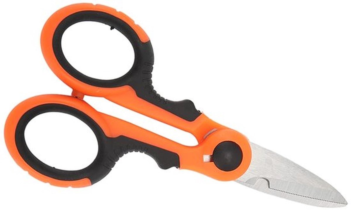 Vislijnschaar Rvs - Ergonomisch - Antislip Handvat - Compact - Corrosiebestendig - Snijblad met Tanddesign - Visgereedschap