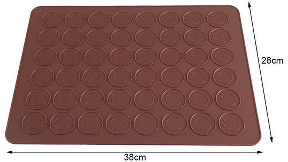 Macaron Mattenset tot 48 Stukken - Siliconen Bakvormen - Hittebestendig - 39 x 28,5 cm - Voedselveilig - Creatieve Bakvorm