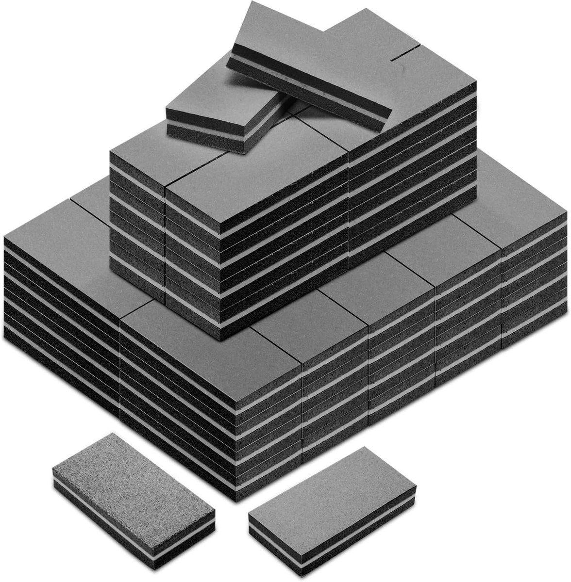 SnelShoppen - 60 Stuks Diesisa 100/180 Buffer Block Nagelvijl voor Acrylnagels - Dubbelzijdige Medium Nagelvijlen voor Gelnagels en Acrylnagels - Zwar