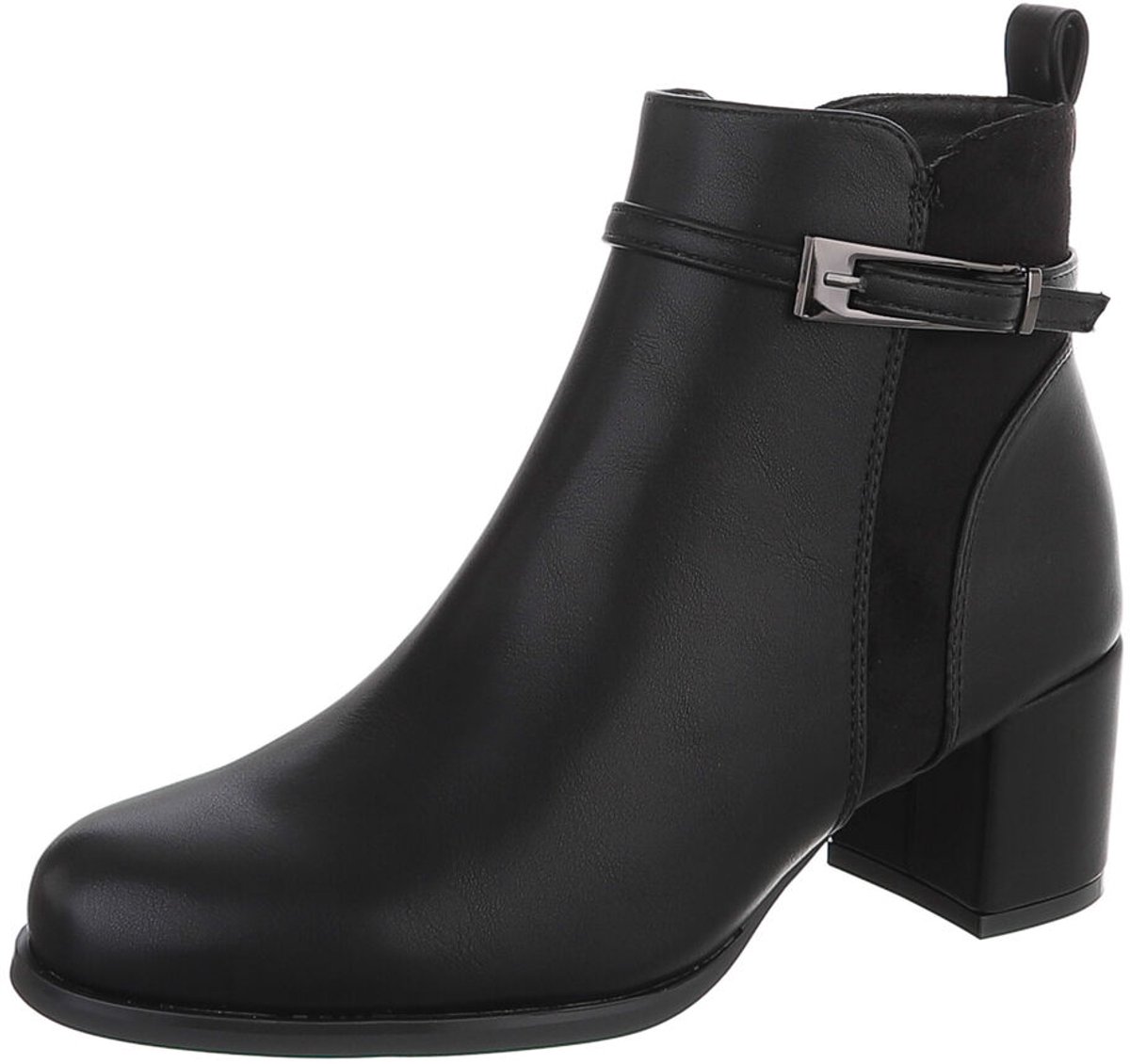 Enkellaars - Blokhak en gespdetail - Dames Mt:38