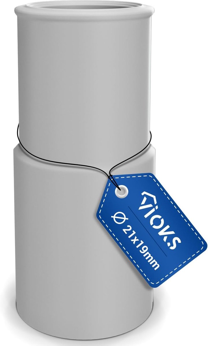 SnelShoppen - VIOKS Afvoerslang Adapter 21 naar 19 mm Ø - Hoogwaardige Rubber Siphon voor Wasmachine en Vaatwasser - Duurzaam en Sterk - Koppelstuk vo