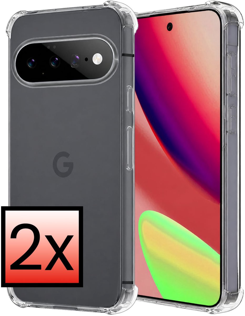 Hoesje - 2 Stuks - Geschikt voor Google Pixel 11 - Sterk & Shockproof - Siliconen Case - Back Cover - Telefoon Hoes Shock Proof - Transparant