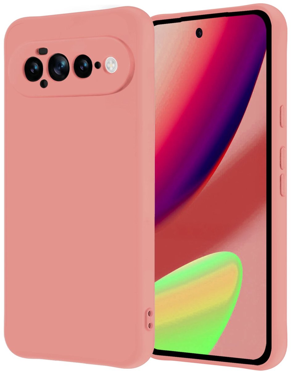 Hoesje - Geschikt voor Google Pixel 11 Pro XL - Sterk & Shockproof - Hoes Cover - Siliconen Case - Lichtroze