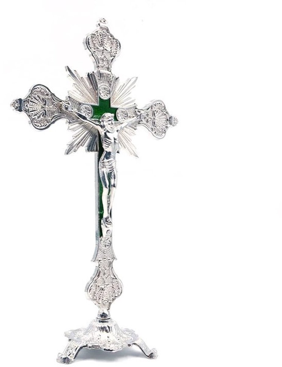 Jezus Christus Standbeeld op Kruis voor Woondecoratie