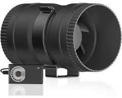 Inline Ventilator 75 mm met Regelbare Snelheid - Afzuigventilator voor Kweekkas, Kelder of Garage