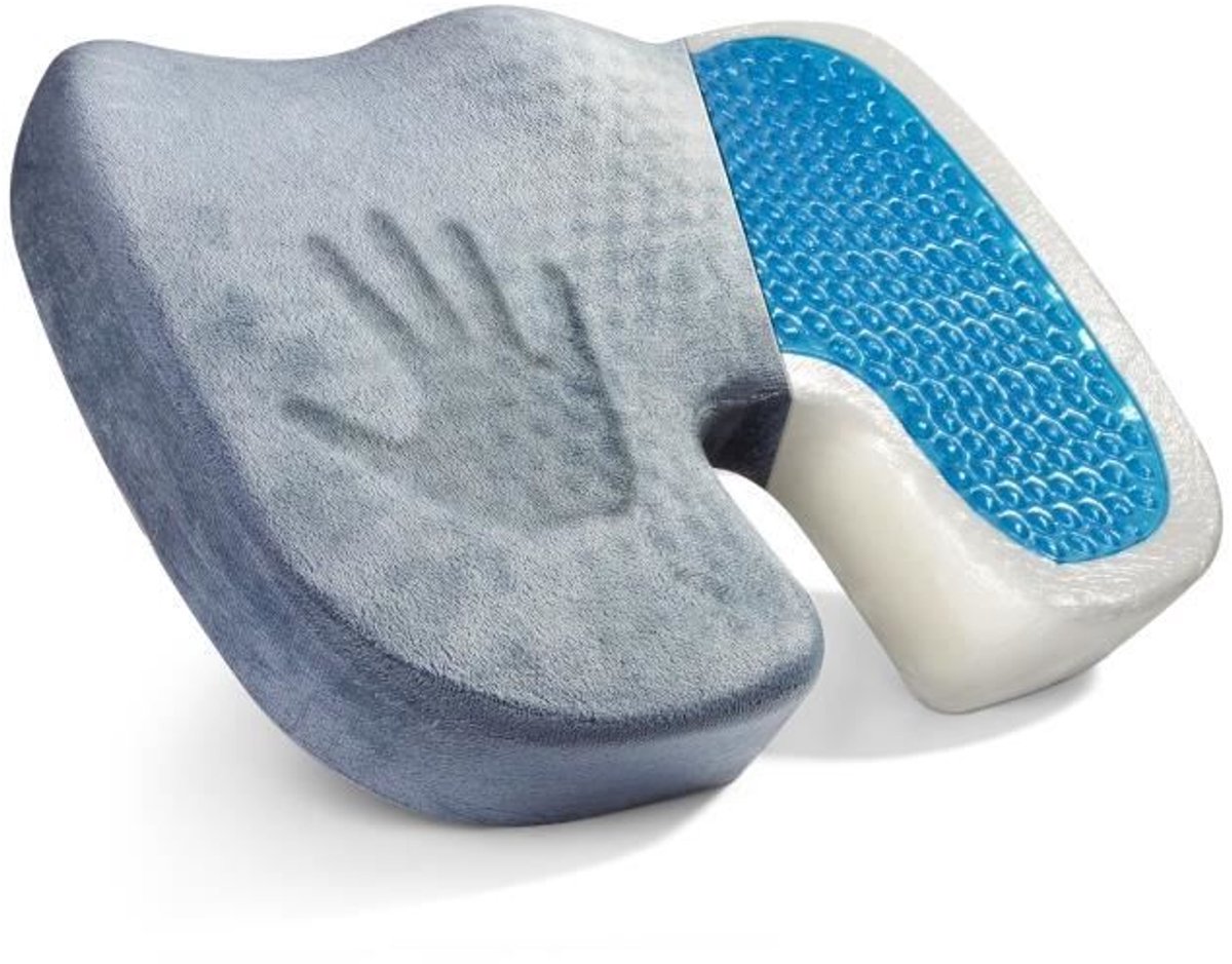 Ergonomisch zitkussen - Orthopedische gel - Afneembare hoes - Asymmetrisch ontwerp