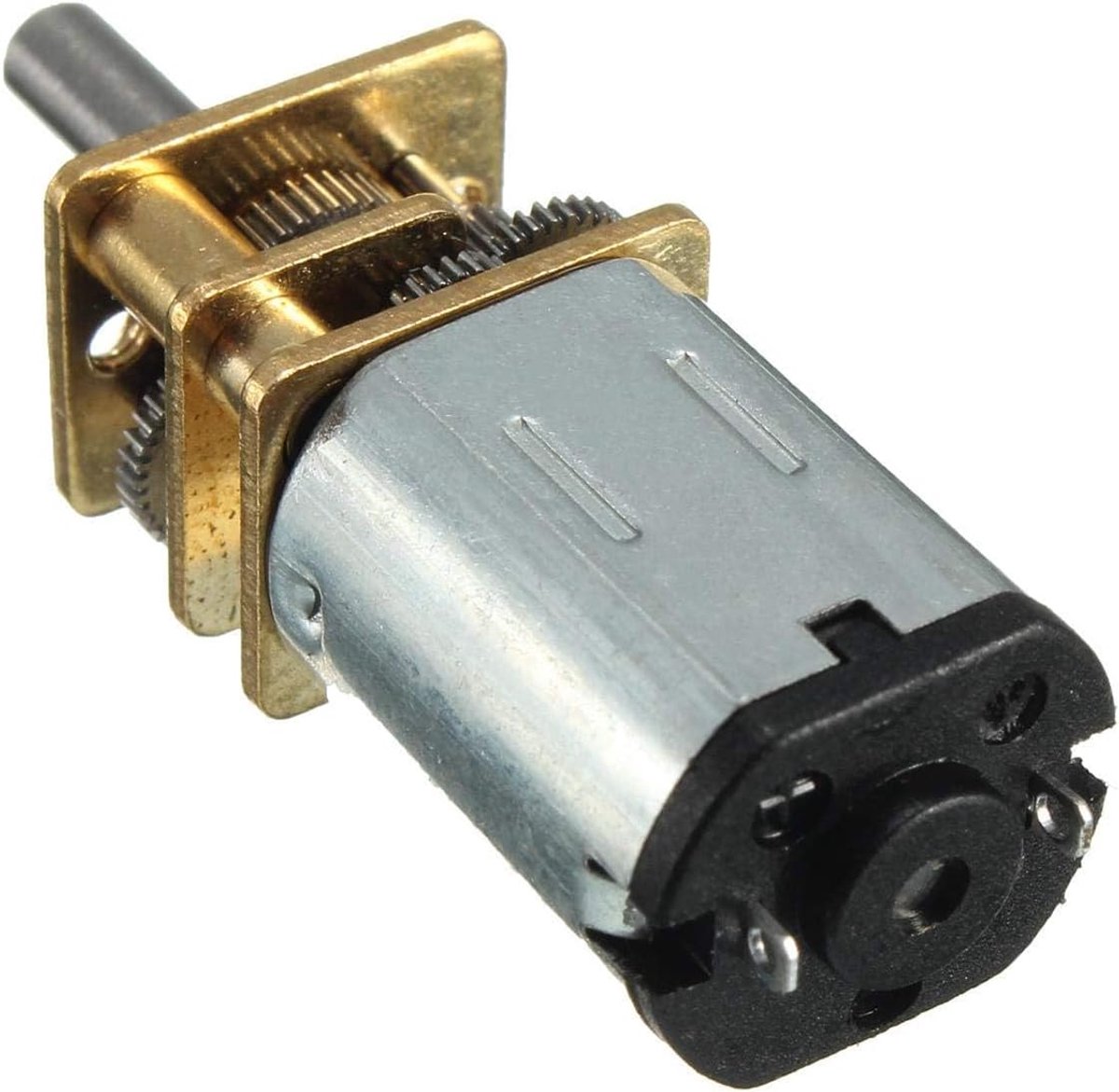 SnelShoppen - 2 Stuks DC 6V 70RPM Mini Metalen Sprocket Overbrengingsmotor met 3mm As voor Huishoudelijke Apparaten, Elektrische Fietsen en Auto's