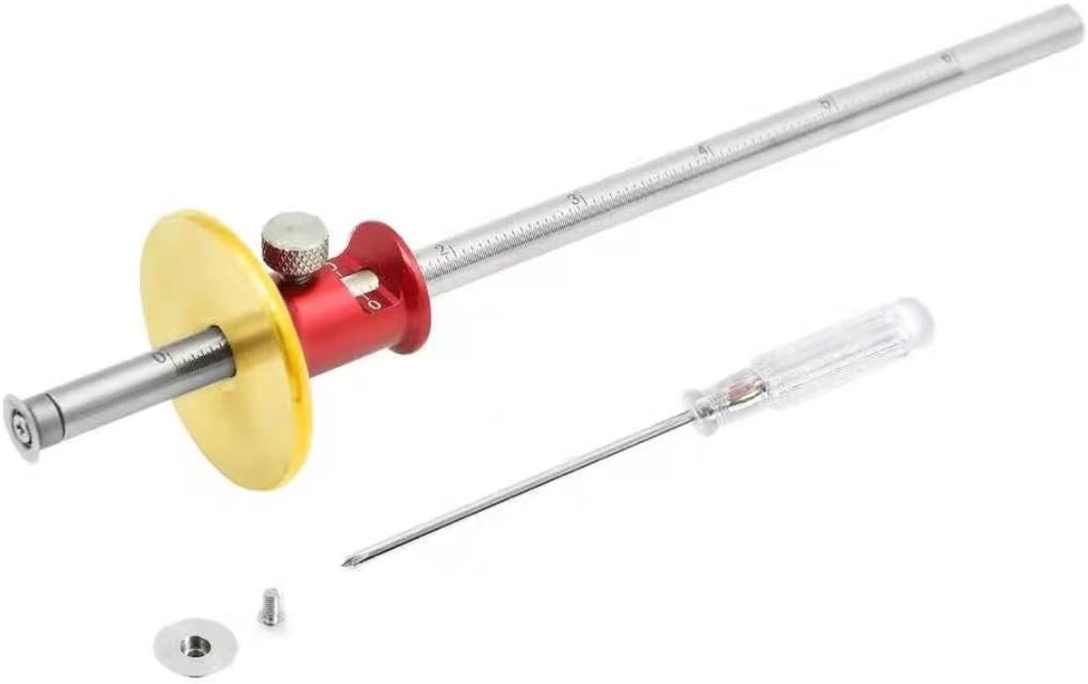 SnelShoppen - YOSELIN Wheel Marker Gauge, 2 Wheel Cutter, Markeringstools, Houtbewerking Scribing Tools, Dovetail Guide, Anodized Aluminium & Messing,