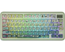 SnelShoppen - Gaming Toetsenbord 75% Mechanisch QMK & VIA Programmeerbaar, 3 Modi Draadloos met RGB Verlichting, ABS Behuizing, Hot Swap Compatibel vo