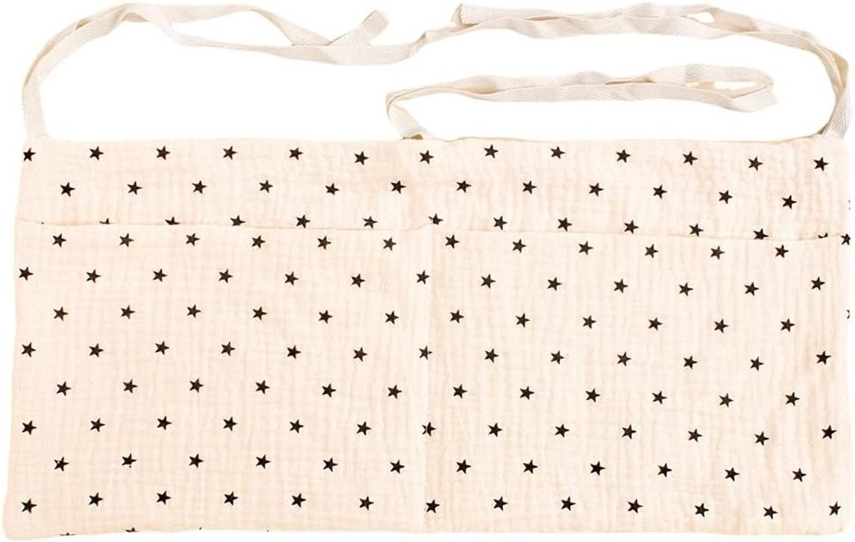 Hanging Bag voor Kinderbed, Organizer met 2 Compartimenten, Ideaal voor Opberging van Kleding, Luiers en Speelgoed in de Kinderkamer