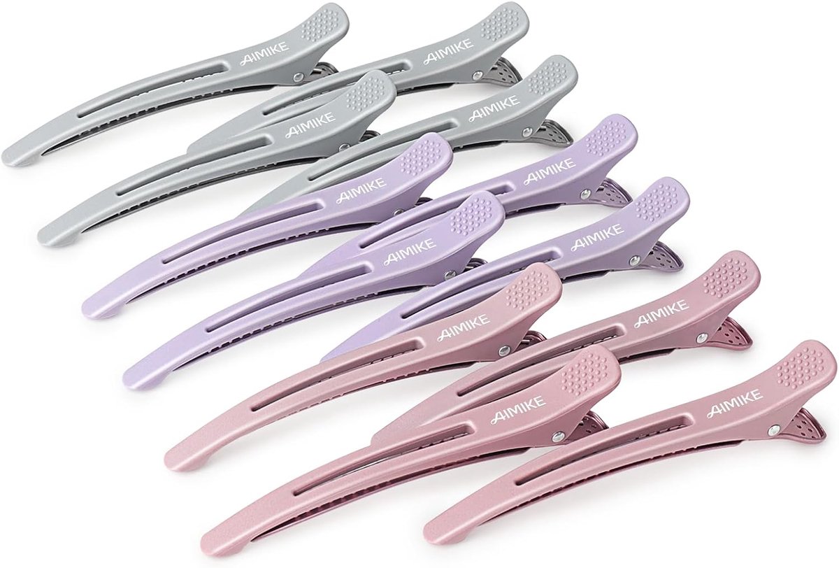 SnelShoppen - Silicone Haar Roller Clips, Ducky Bill Styling Clips, Geen Kreuk, Professionele Haaraccessoires, 6 Stuks, Geschikt voor Knippen en Style
