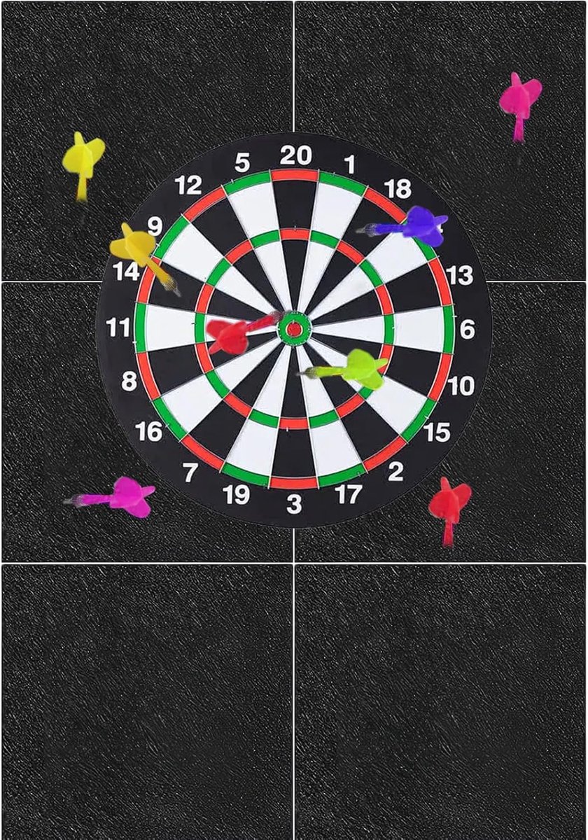 SnelShoppen - Felt Dart Board Wall Protector - Zelfklevende Dartbord Rand, Wandbescherming, Korkplaten voor Dartschijven, Zwarte Vilt Wandtegels, Univ