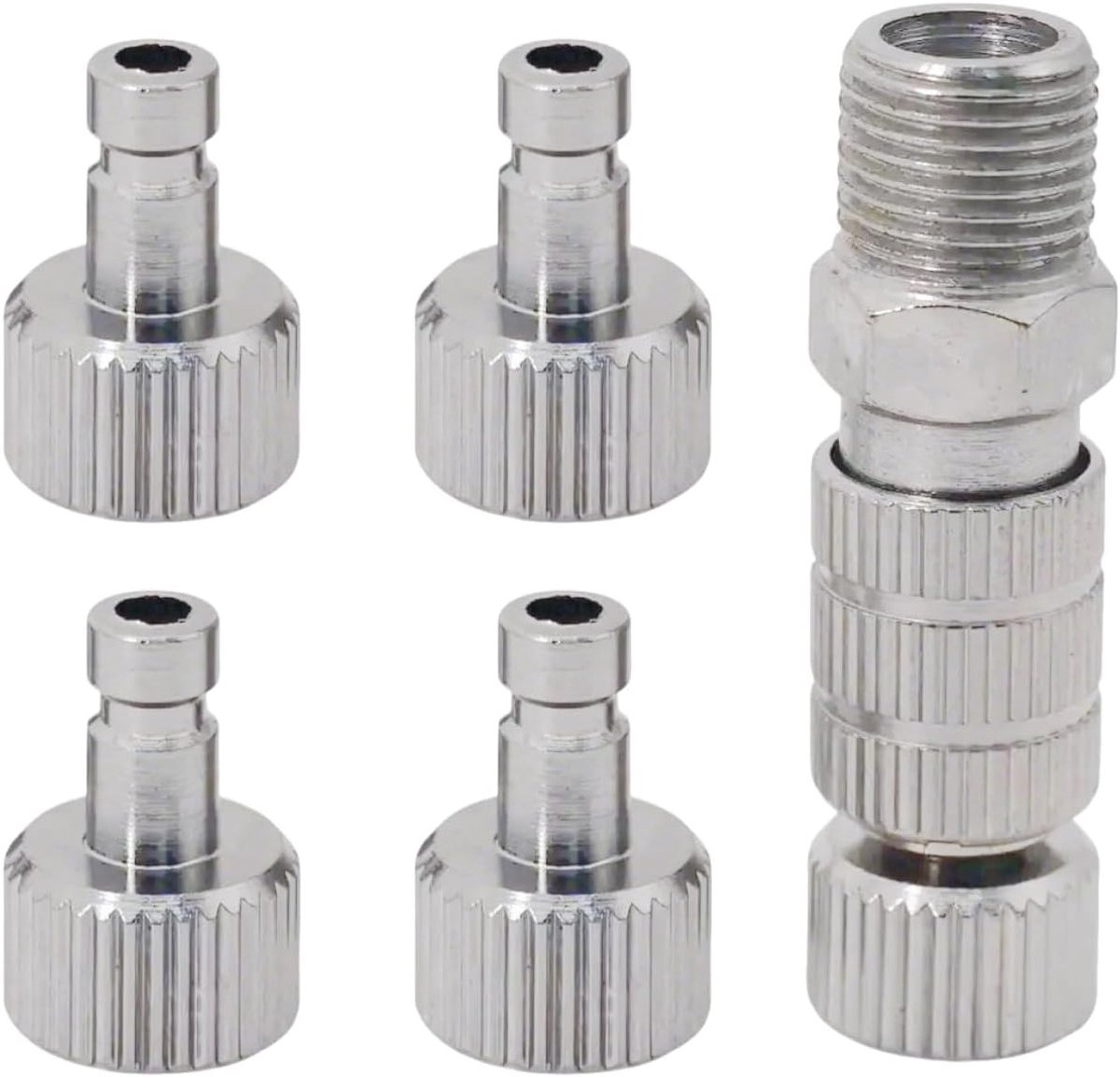 Adapter Set voor Airbrush - 5-delige Set met 1/8 Inch Aansluitingen, Regelklep en Accessoires voor Luchtborstels en Compressoren