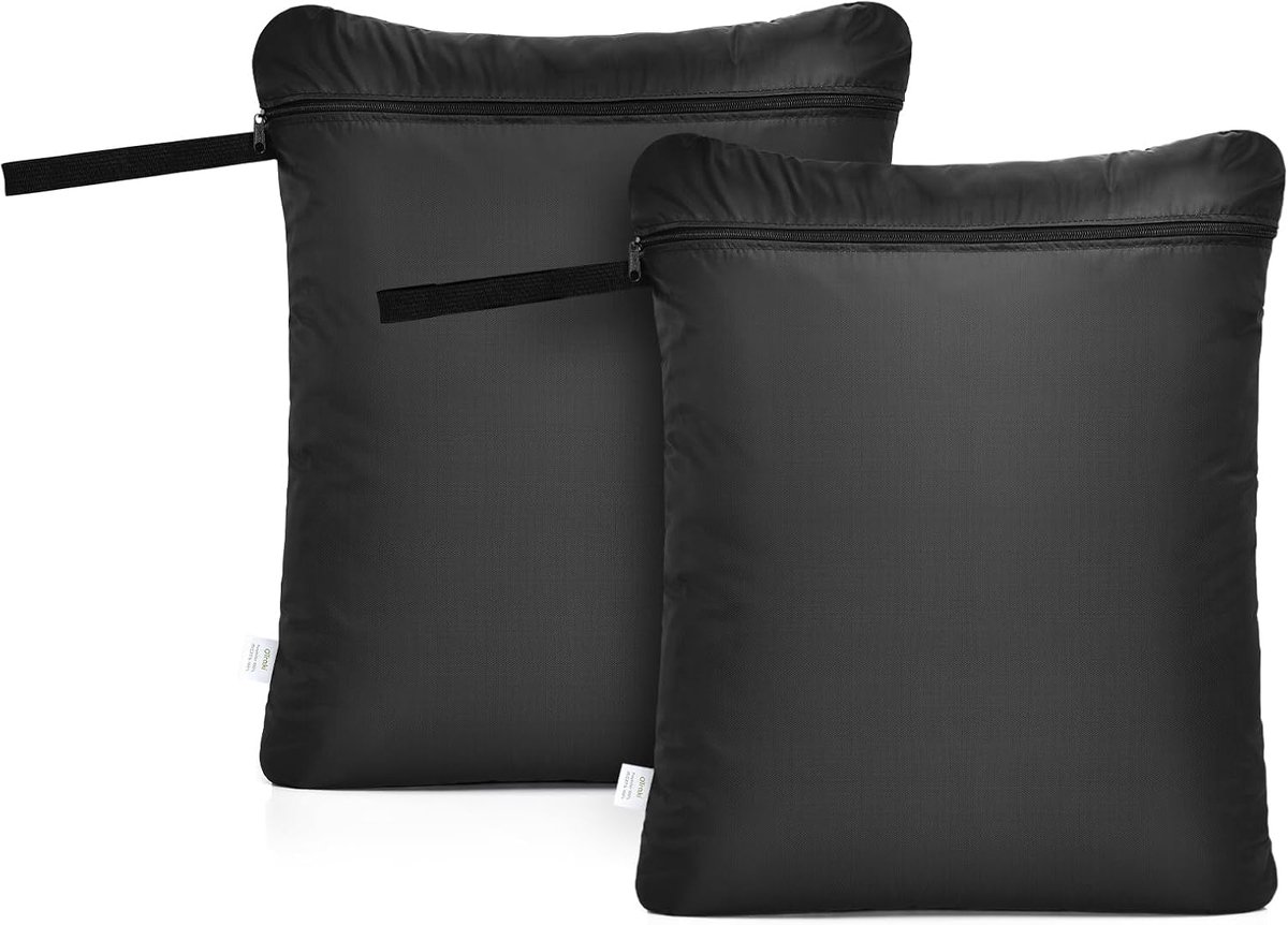 SnelShoppen - 2Pcs Waszak - Waterdichte Reiszak voor Nat en Droog - Organizer met Rits voor Gym, Zwemmen, Workout, Yoga, Strand, Zwembad (50x60cm)
