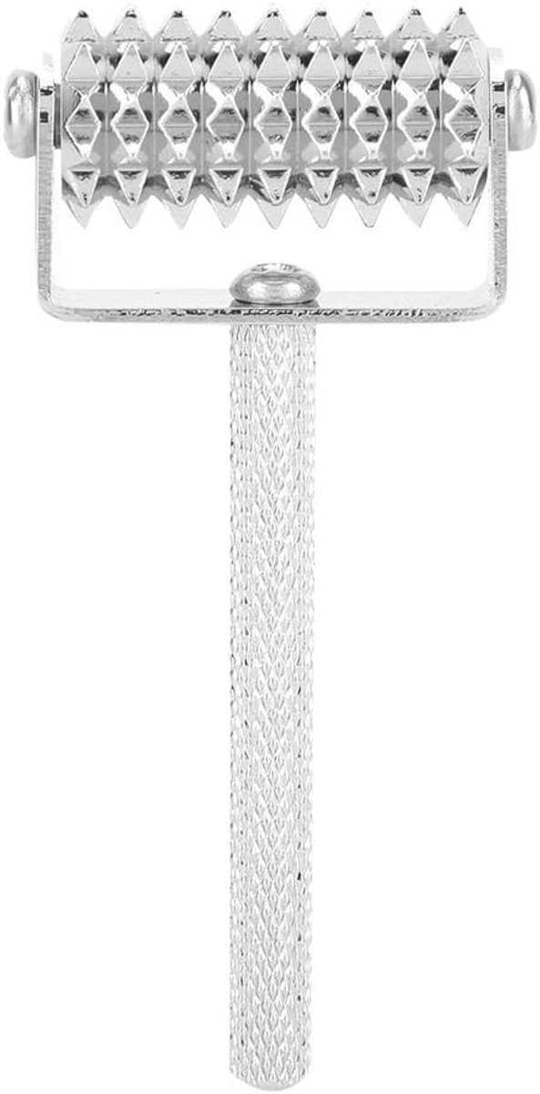 Thijox - Gezichts Roller Massager - Draagbare Multifunctionele Facial Spring Naald Rolling Massage Roller voor Lichaam en Gezicht - Metaal, 63mm, Onts
