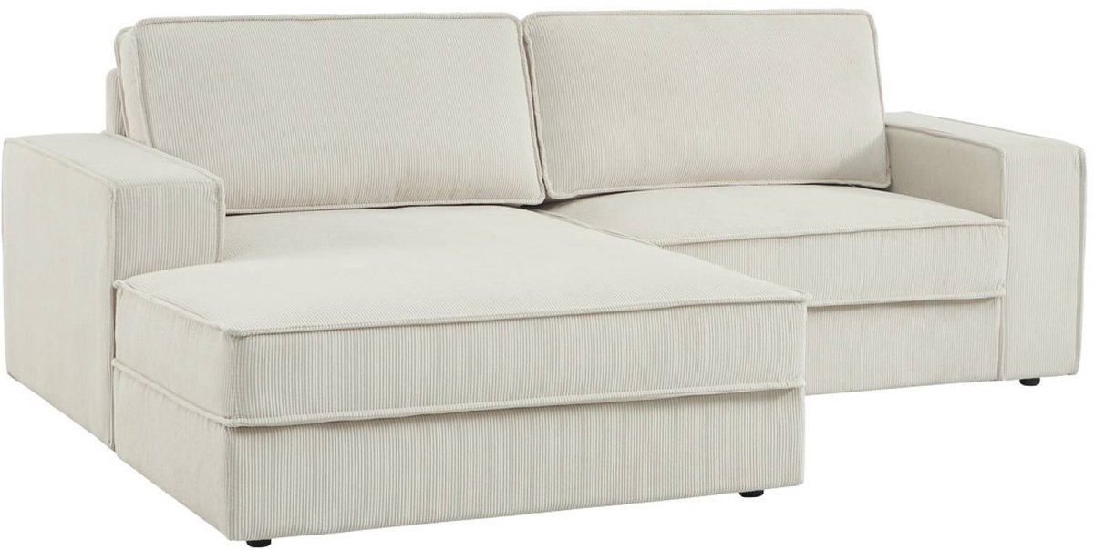 sweeek - Linker hoekbank corduroy met 3 zitplaatsen - chill