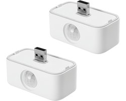 USB Bewegingssensor 2-Pack voor Echo Flex - Eenvoudige Installatie, Aanpasbare Gevoeligheid, Batterijvrij en Ideaal voor Slimme Thuisroutine