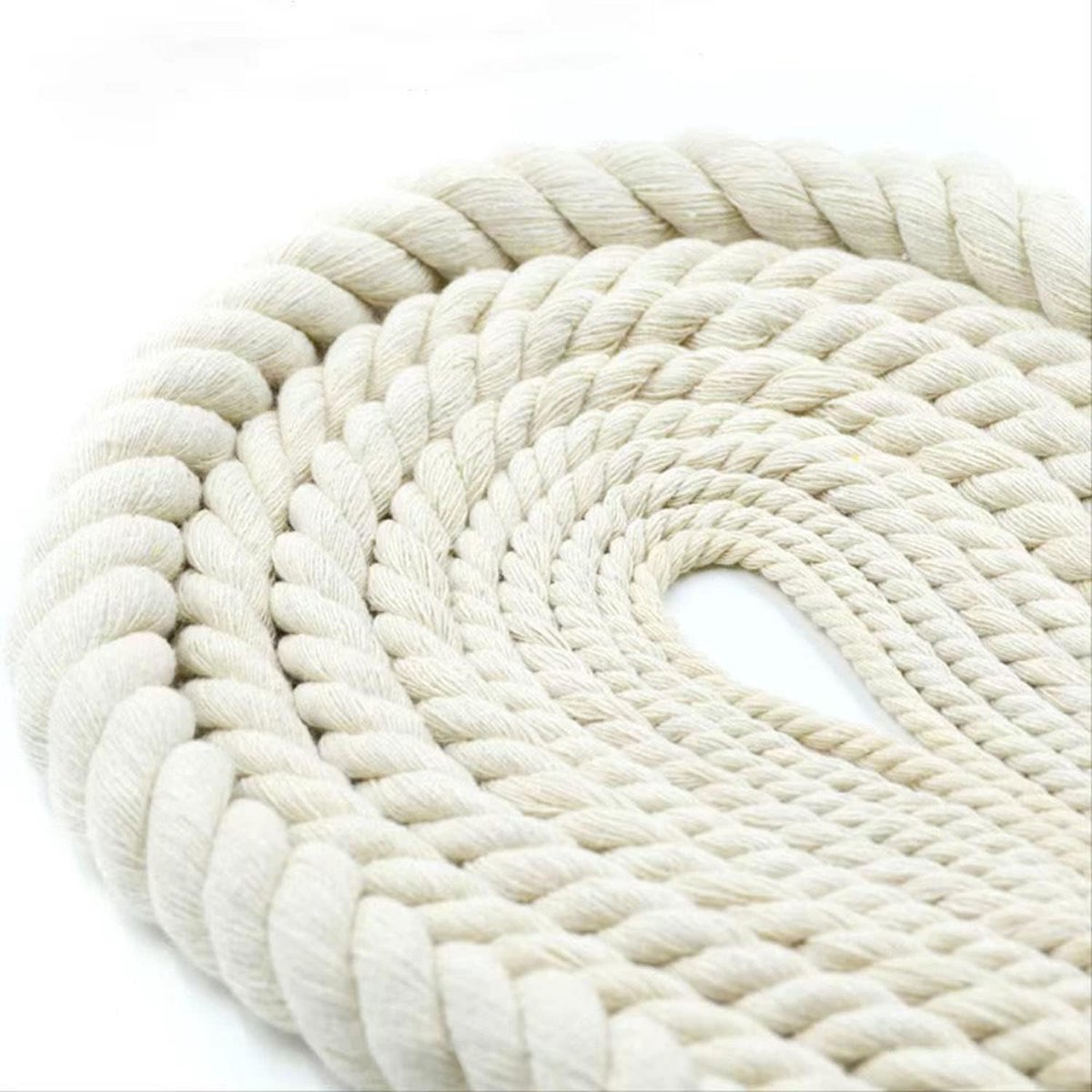 SnelShoppen - 20mm Katoenen Touw 10M - Sterk en Duurzaam Touw voor Klussen, Tuinieren, Feesten, DIY Projecten, Verjaardagen, Handwerken