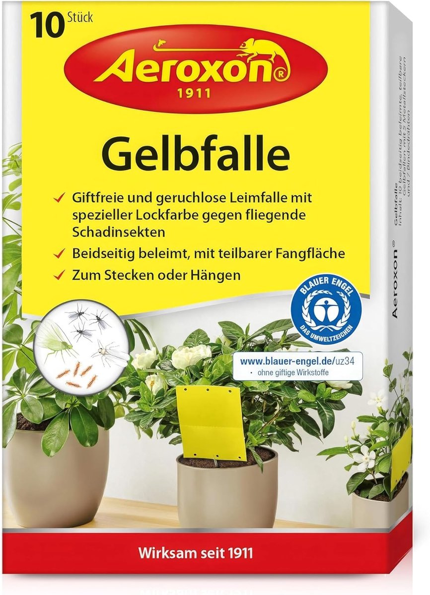 SnelShoppen - Gele Vliegenvangers - 10 Stuks - Effectieve Indoor Plantenval - Tegen Huismuggen, Fungusgnats, Wittevlieg, en Fruitvliegjes