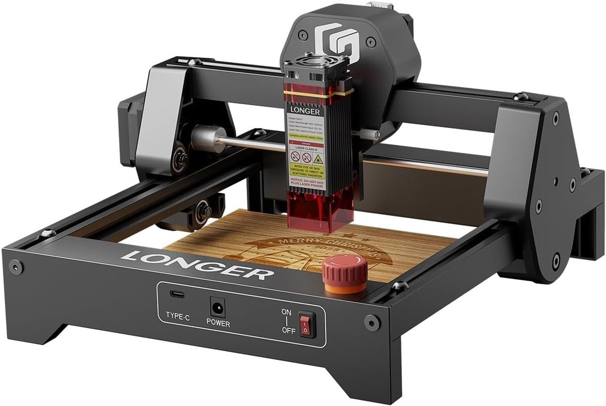 SnelShoppen - Longer Ray5 Mini Laser Engraver, 12000 mm/min Hout, Metaal, Acryl, Leer Snijder, 140x130mm, WiFi, Veiligheid, 3.5W voor DIY Projecten