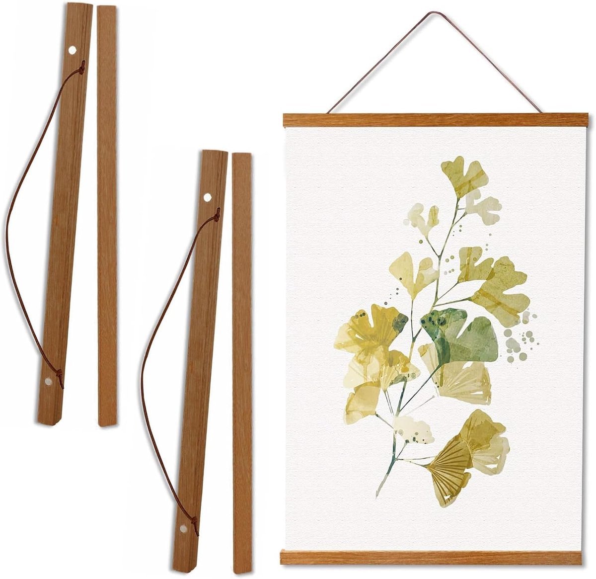 SnelShoppen - Set van 2 Houten Poster Frames A3 30x40 cm, Magnetische Poster Hanger voor Posters en Foto's, Decoratie voor Woonkamer en Kamer