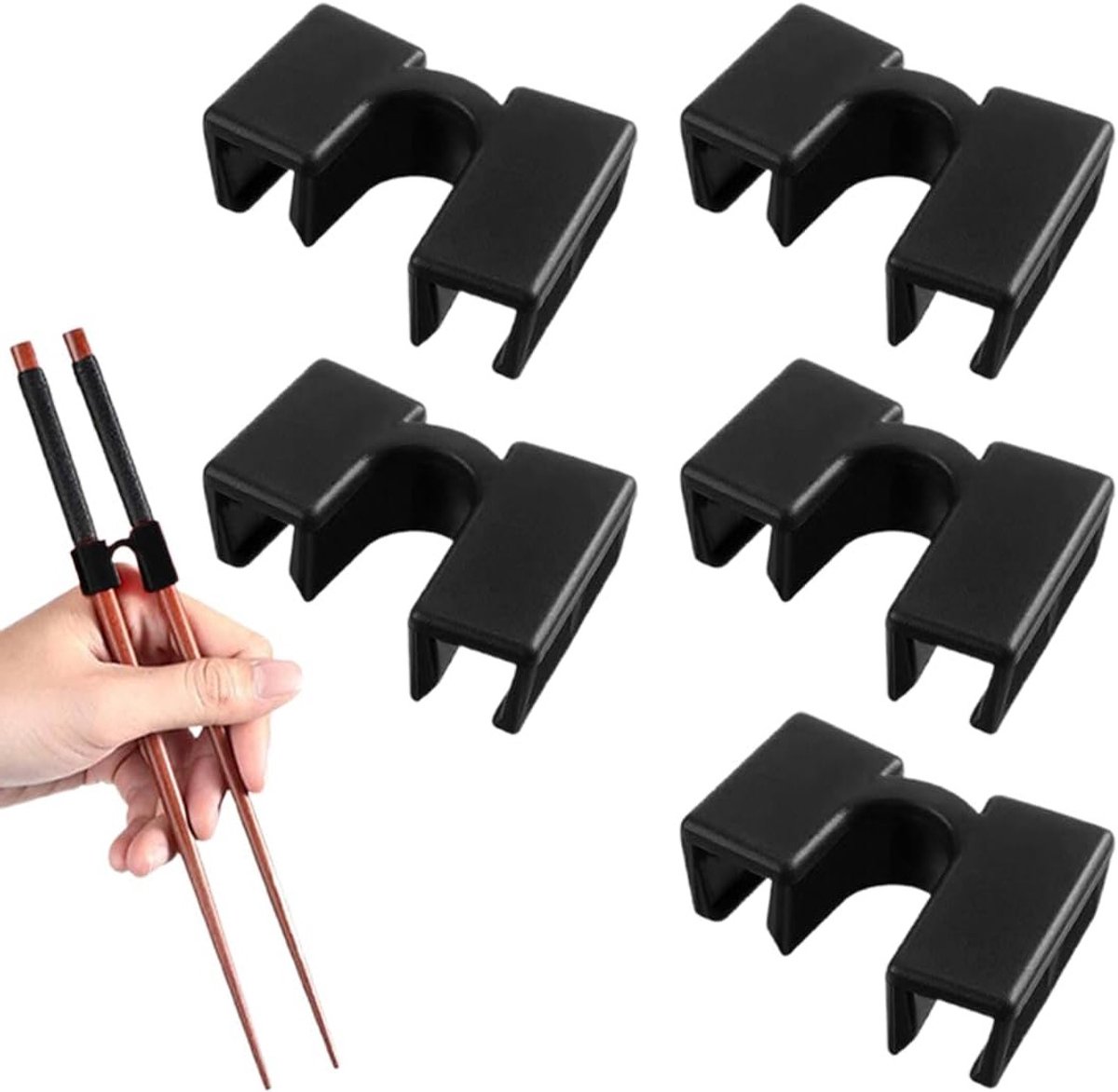 Set van 5 Herbruikbare Eetstokjes voor Beginners en Kinderen, Ideaal voor Sushi en Training, Makkelijk in Gebruik