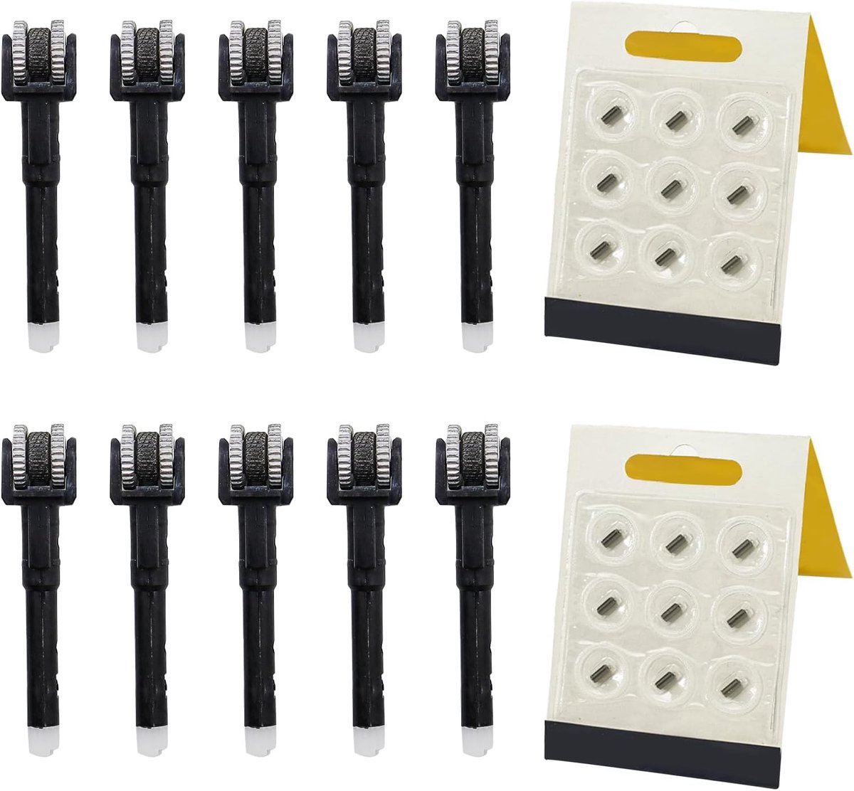 SnelShoppen - 10 x Vervangingswielen voor Aanstekers + 2 Pakken Vuurstiften (18 Stuks) voor Clipper Aanstekers, Hoogwaardige Vervangingsset, Duurzaam,