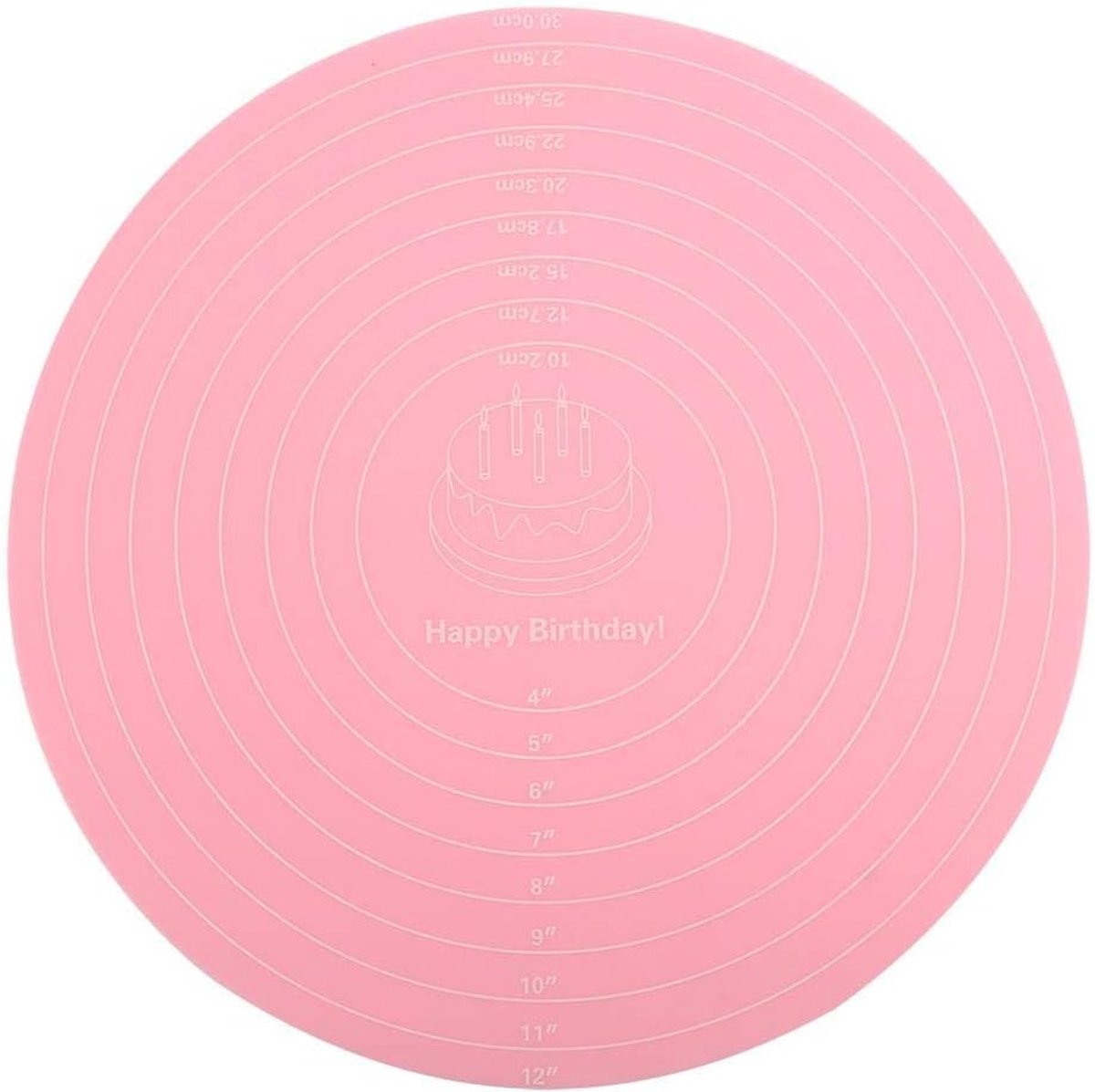 SnelShoppen - Silicone Bakmat voor Taart Draaiplateau - Niet Plakbaar, Warmtebestendig, 40x60 cm - Perfect voor Bakken, Taarten, Deeg en Gebak