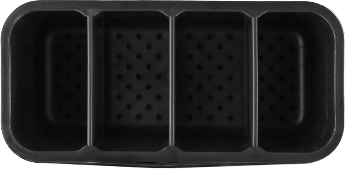SnelShoppen - Set van 3 RVS Bestekhouders met 4 Compartimenten - Metaal Bestek Organizer, Afvoertray, Keuken en Tafel - 18 x 8.6 x 13 cm, Zilver