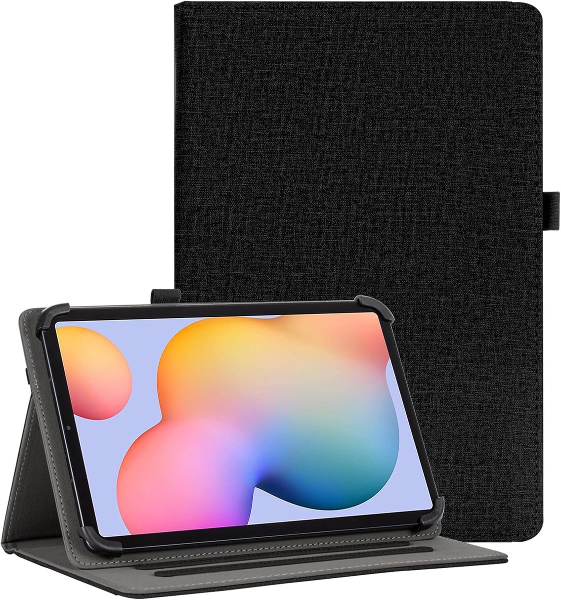 SnelShoppen - Universele Tablet Case voor 9-10 Inch Tablets, Zwart, Geschikt voor Diverse Modellen zoals P30S, P40HD, Blackview Tab, DOOGEE T10, OSCAL