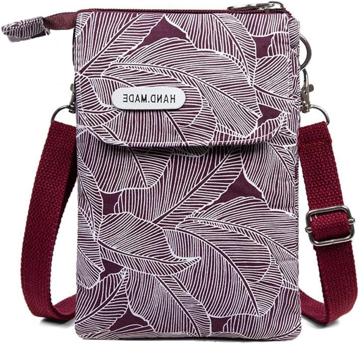 Lichte en compacte schoudertas voor dames, ideaal voor dagelijks gebruik, winkelen en reizen - paarse mini mobiele telefoon tas met schouderriem