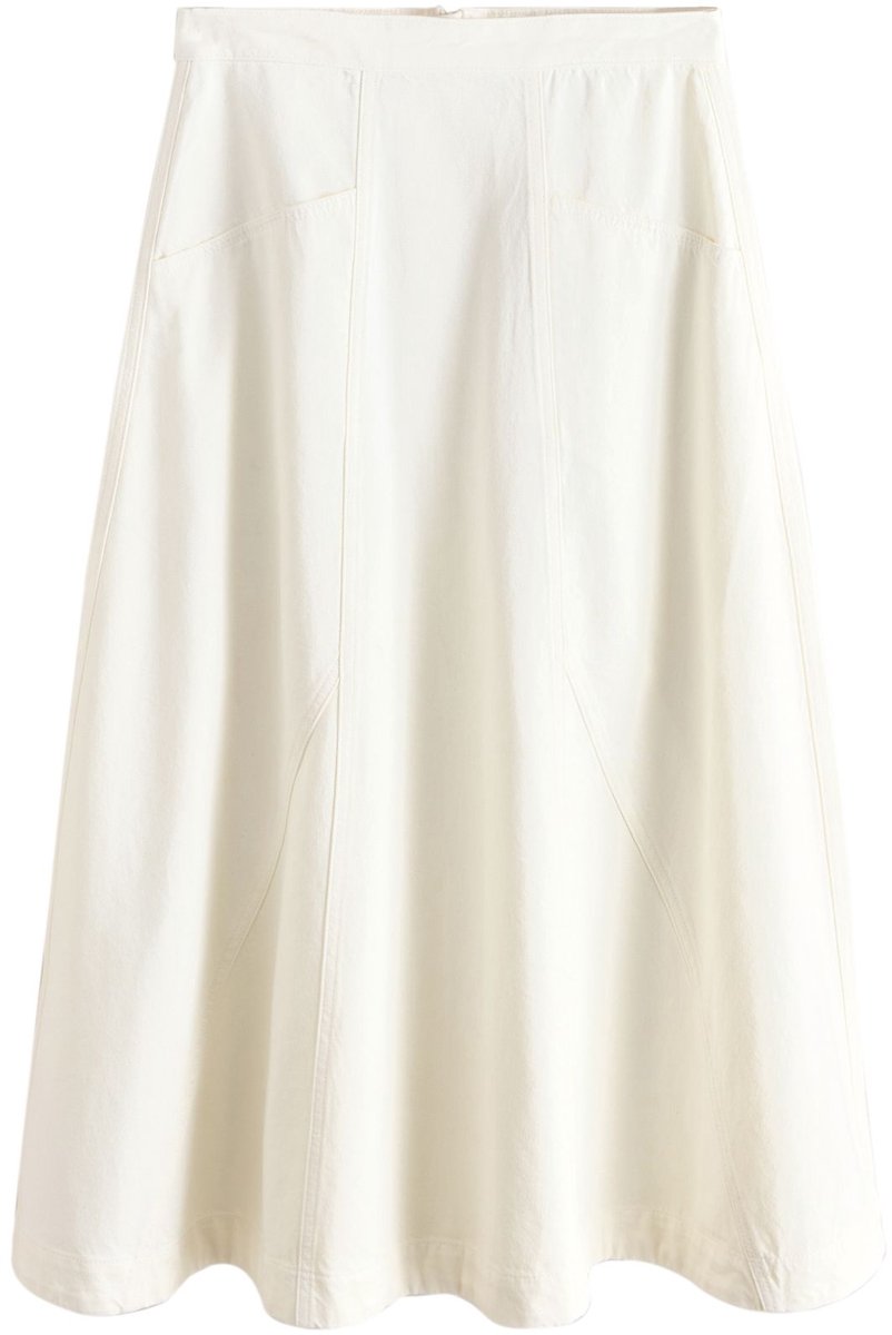 Next - Dames - Denim lange rok - Tall - Wit