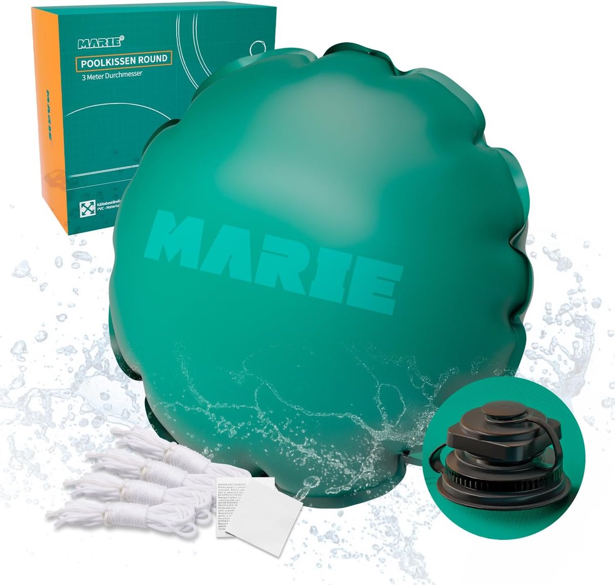 SnelShoppen - XXL Zwembad Kussen Winter 3m voor Zwembaden 300-400cm - Winterbestendig, Chlorinebestendig PVC Waterdicht, Luchtkussen, Perfect voor Tui