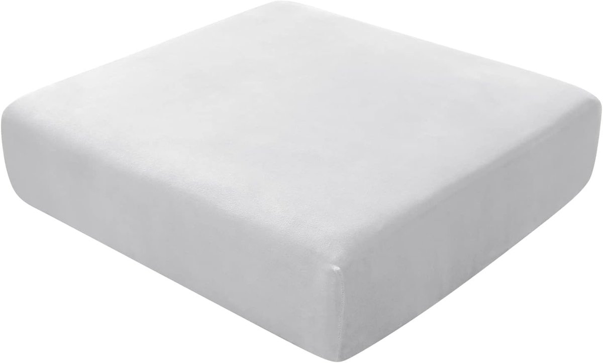 SnelShoppen - Stretch Velvet Sofa Covers Vervangingen voor Eenpersoonsbank (1 Zitter, Lichtgrijs) - Ademend, Rekbaar, Duurzaam en Comfortabel voor Woo