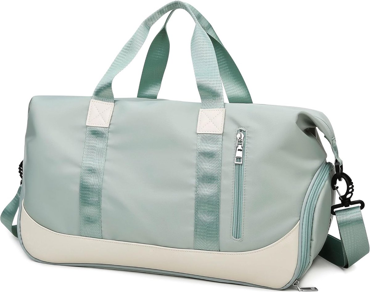 SnelShoppen - Travel Bag Fitness Bag Sporttas Handbag Rugzak met Schoencompartiment Waterdichte Weekender Duffel Bag 47x25x22cm Unisex, Ideaal voor Sp