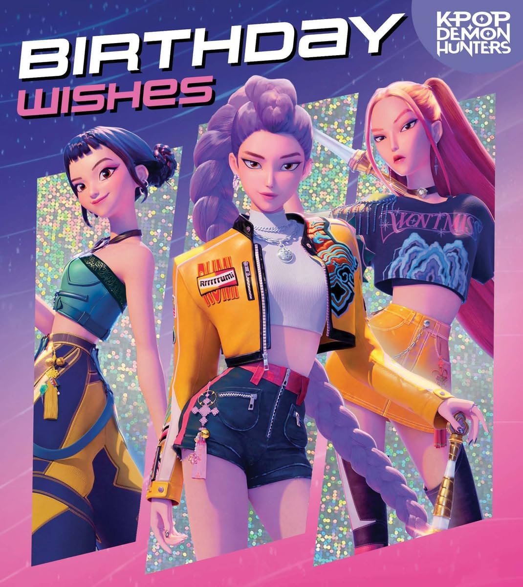 SnelShoppen - KPOP Verjaardagskaart 'Birthday Wishes' - K-pop Demon Hunters - Officiële K-pop Product - Perfect voor Feestjes, Cadeautjes en Verjaarda