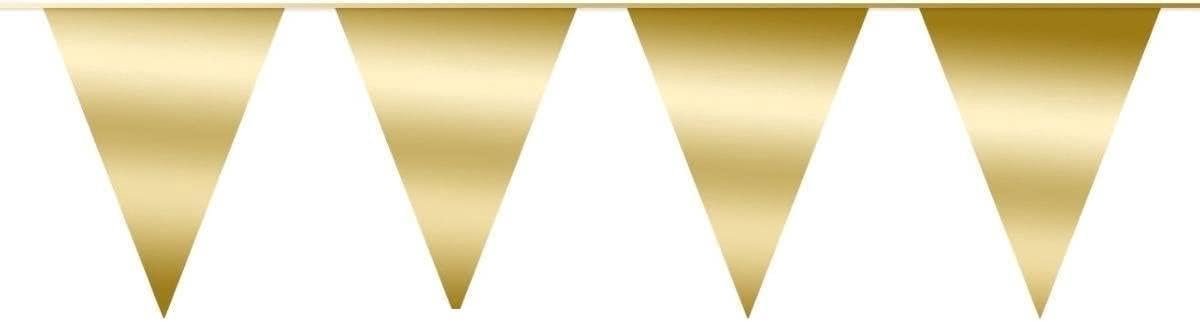 SnelShoppen - Gouden Feestgarland 40 Meter - Perfect voor Verjaardagen, Bruiloften en Themafeesten - Binnen & Buiten Gebruik - Luxe Decoratie
