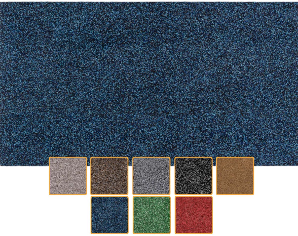 ANRO Deurmat Blauw 100x50cm – Schoonloopmat Antislip Wasbaar Voordeur Hal Binnen & Buiten